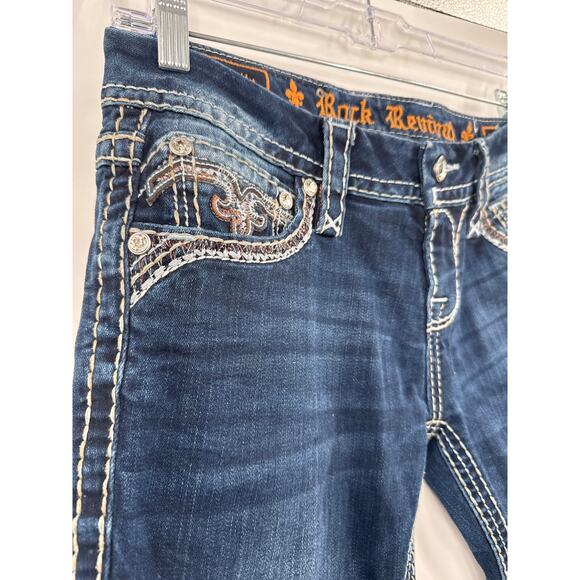 Rock Revival Evella boot cut blue jeans size 27 - Picture 2 of 13